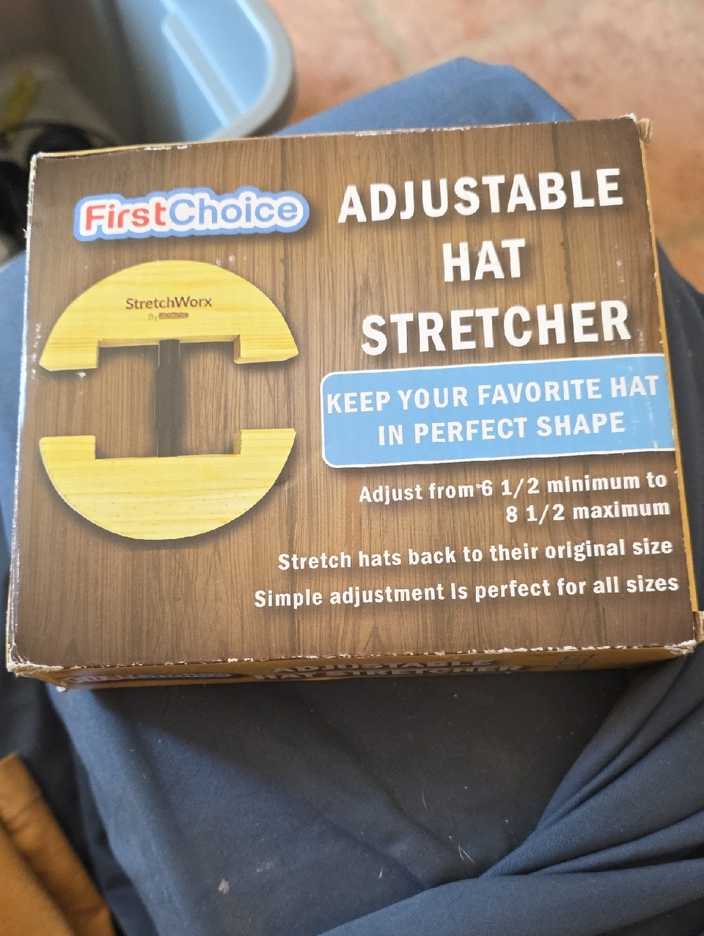Adjustable Hat Stretcher - Brown/Yellow